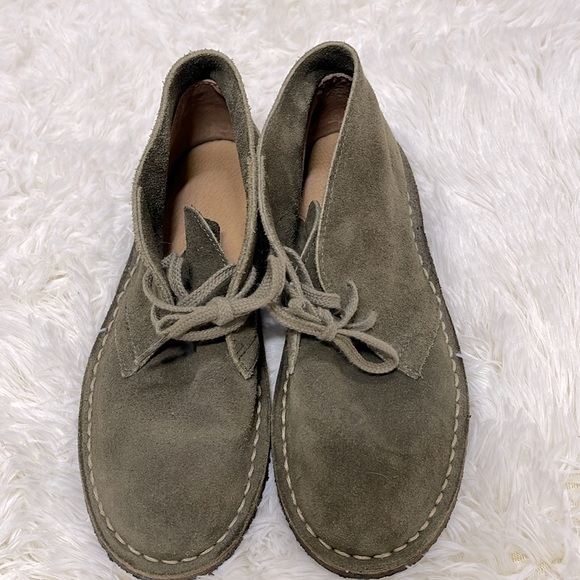 Crewcuts J. Crew Green Suede MacAlister Chukka Boots Shoes Kids Size K3 - Picture 1 of 13